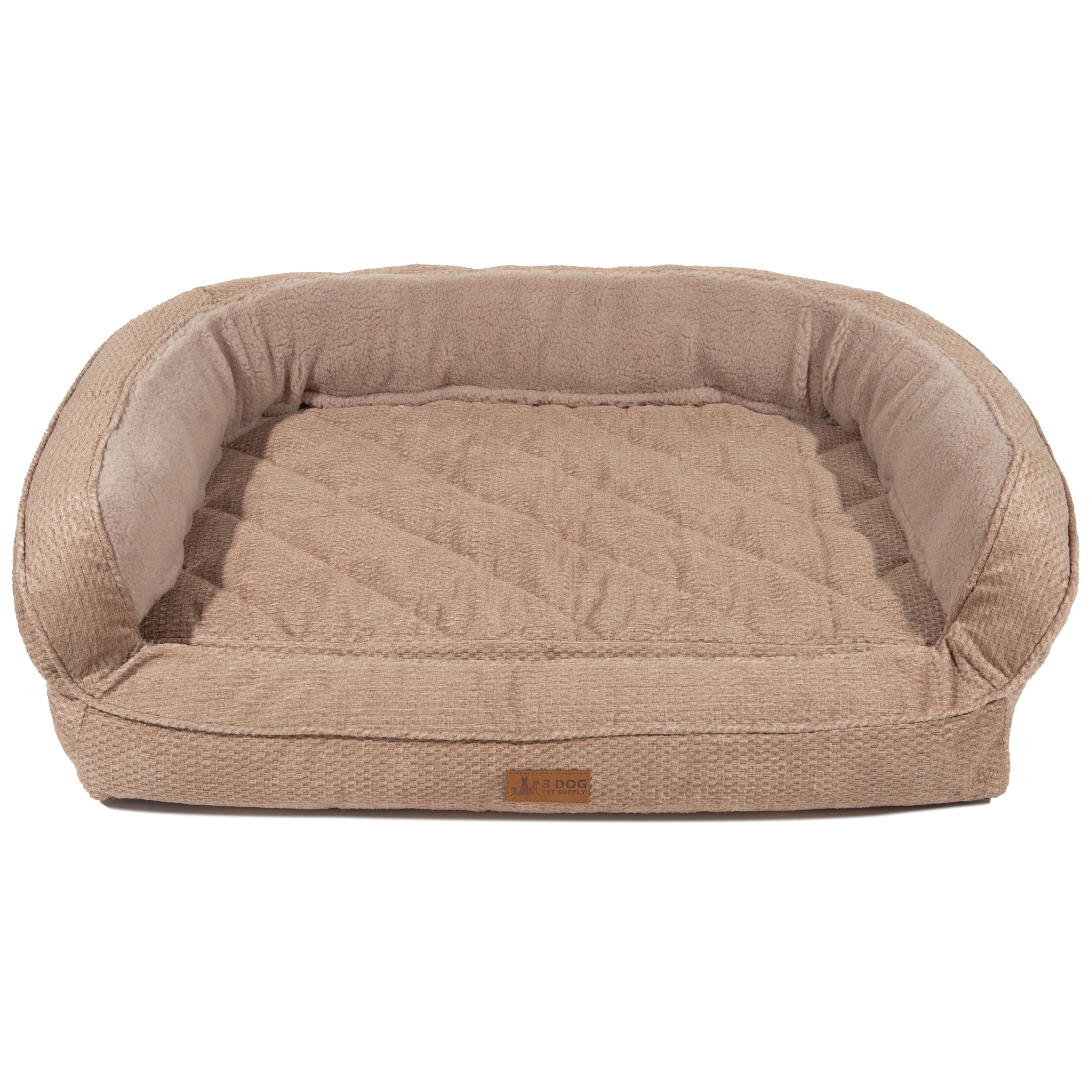 EZ-Wash Tweed Shearling Memory Foam Dog Bed
