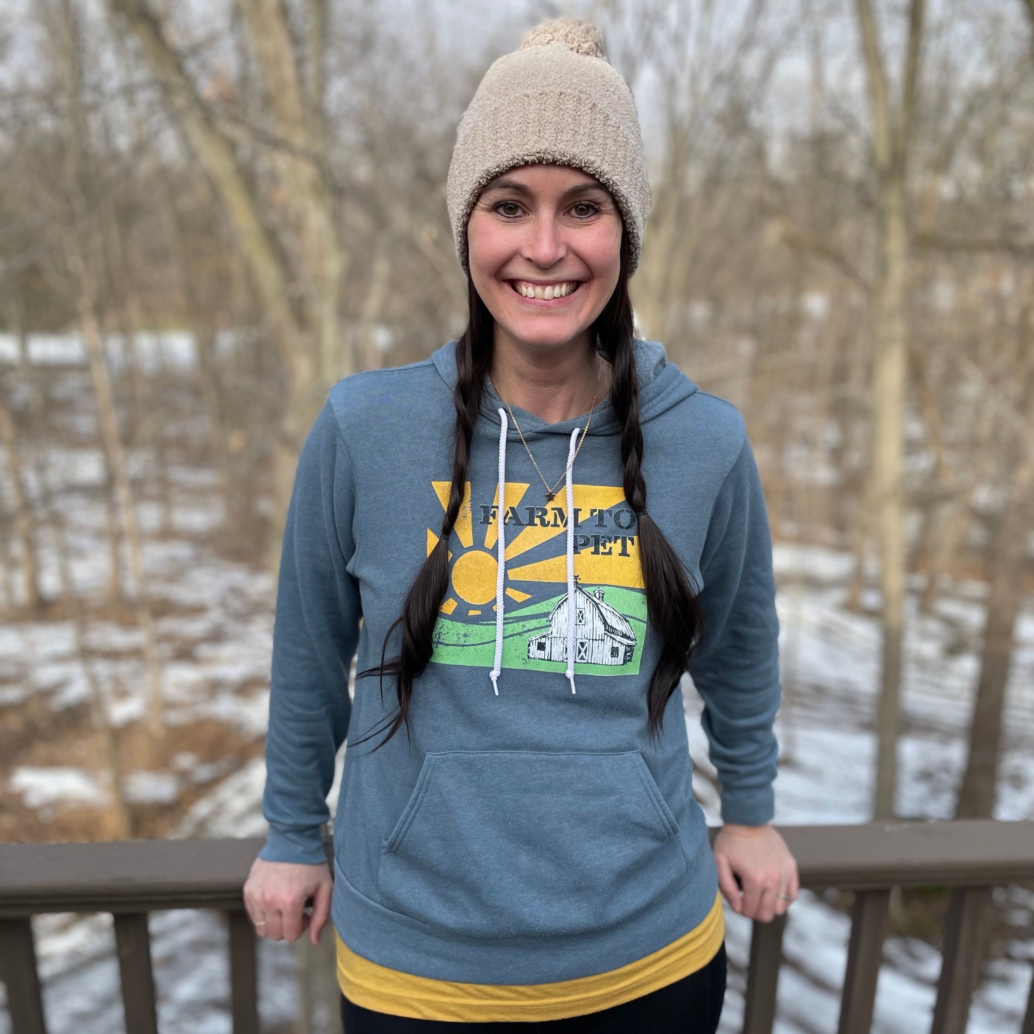 Farmto-pettreats Original At the Farm Retro Hoodie