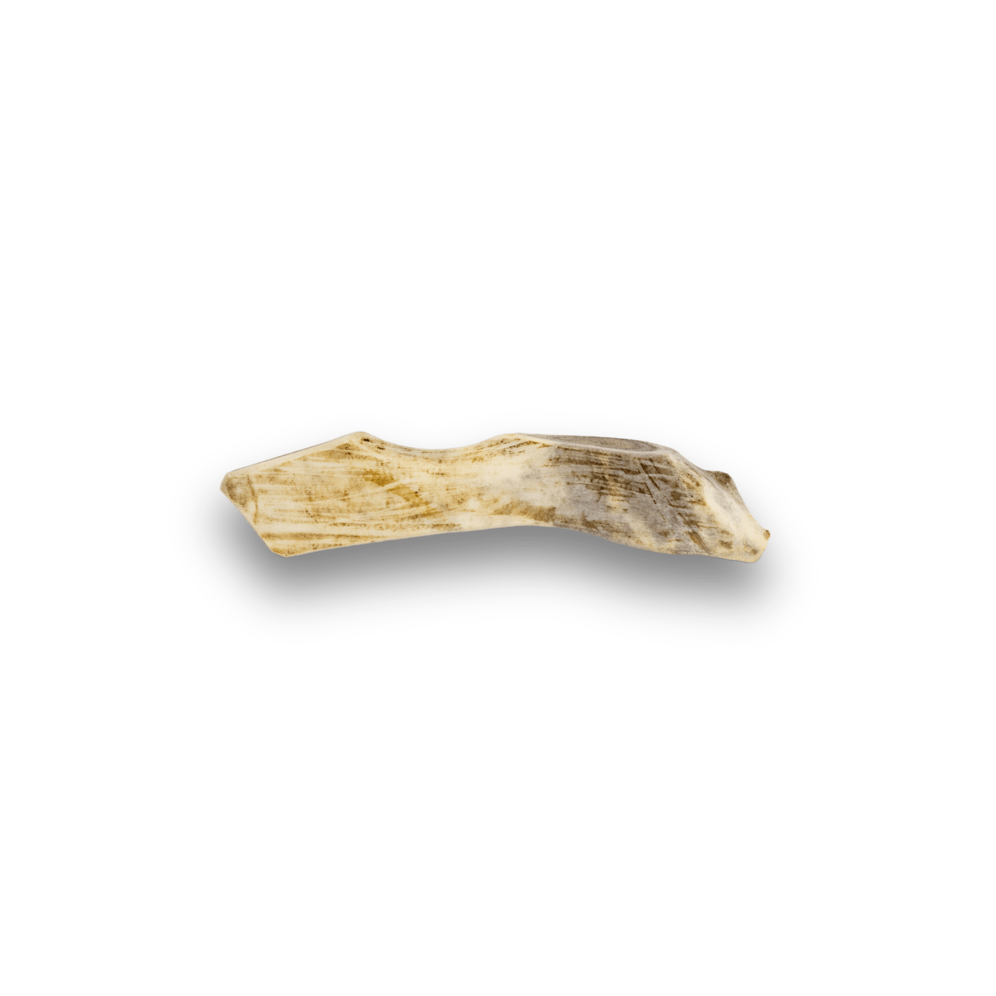 Product Picture of Farmto-pettreats Split Reindeer Antlers for Dogs Organic Dog Chews small size in white background.