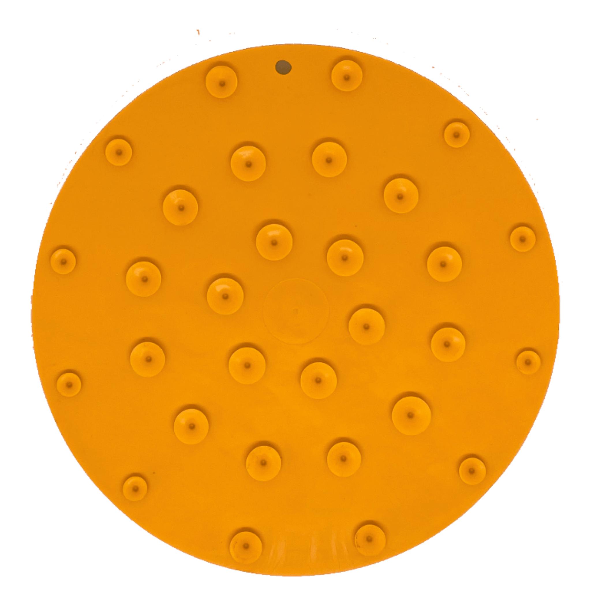 Product picture of Farmto-pettreats Sodapup Orange Lick Mat back showing suction cups on a white background.