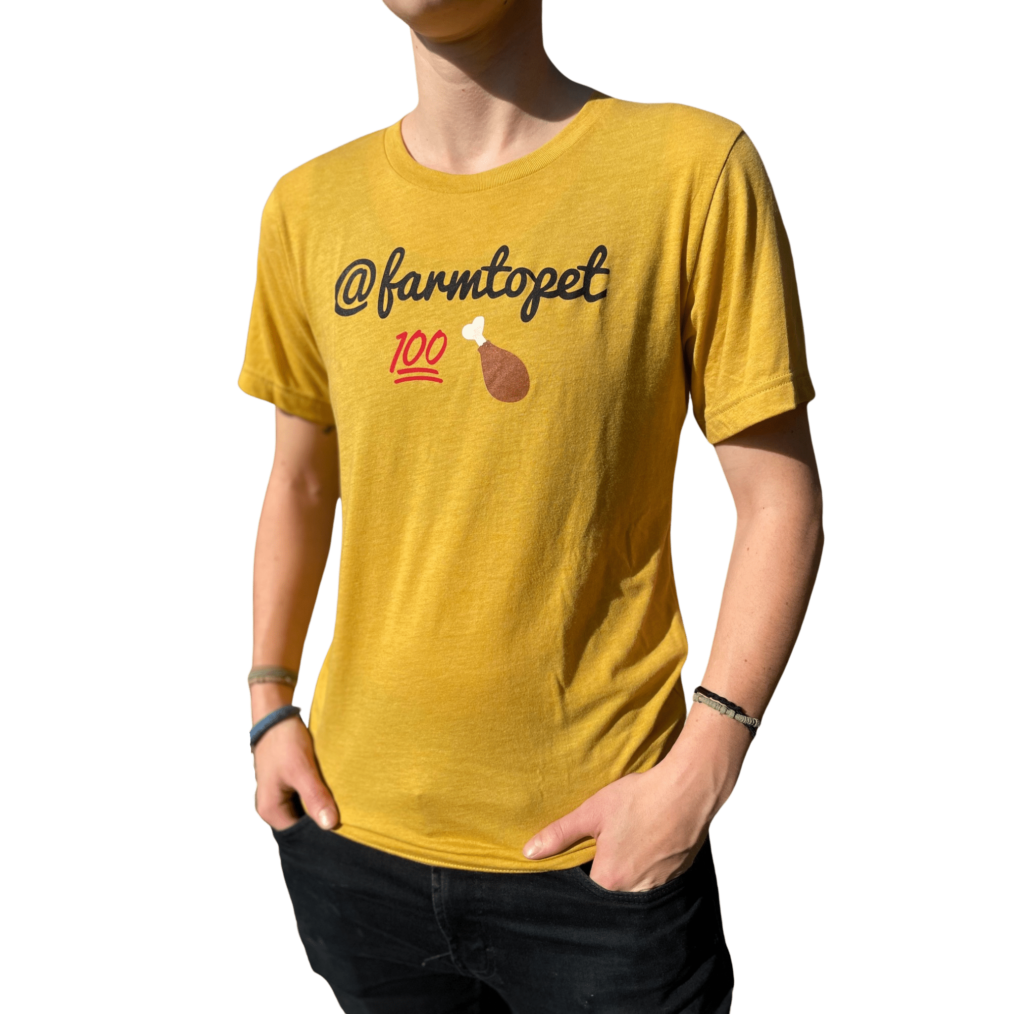 Farmto-pettreats 100% Chicken Adult T-Shirt